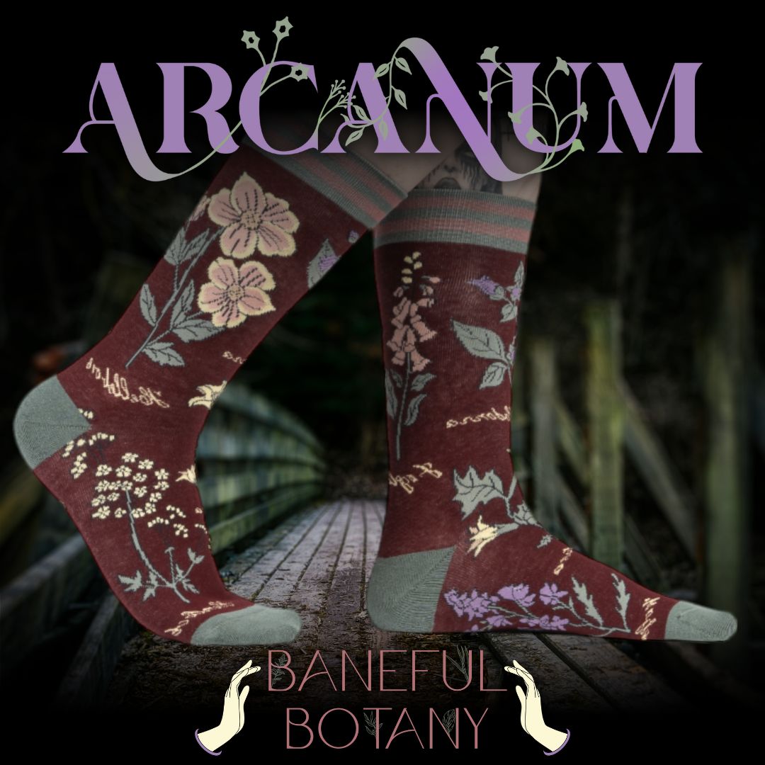 Baneful Botany Crew Socks from FootClothes