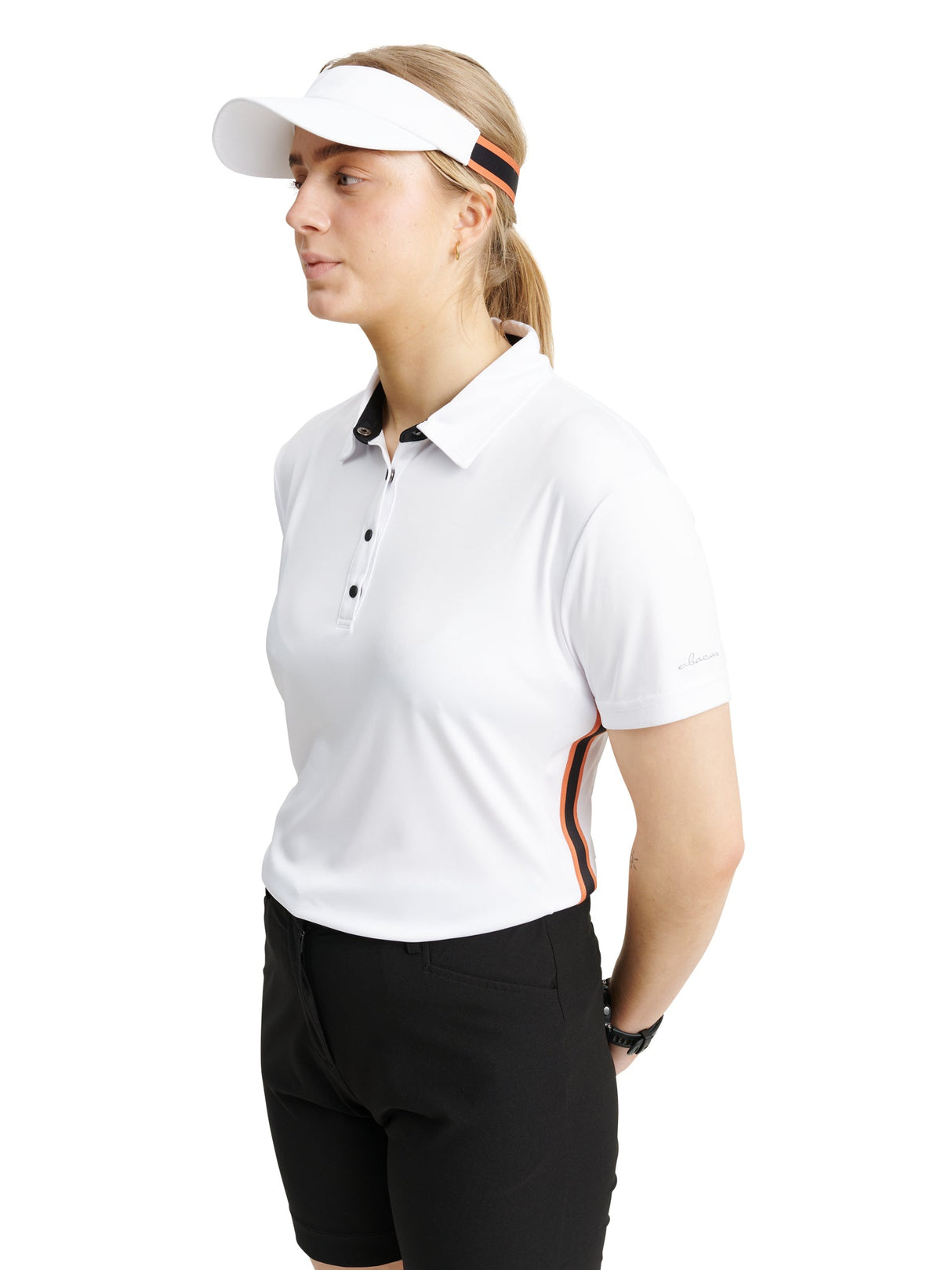 Women Cherry stripe polo from Abacus Sportswear US