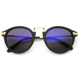 Vintage Steampunk Inspired Round Horned Rim Frame Sunglasses 8591 from zeroUV