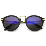 Vintage Steampunk Inspired Round Horned Rim Frame Sunglasses 8591 from zeroUV