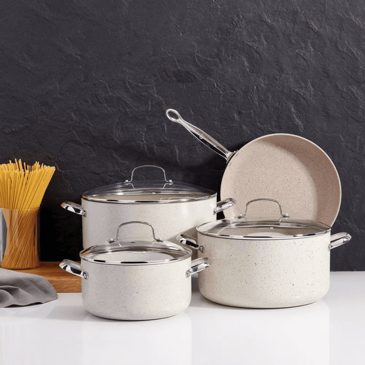 Korkmaz Granita 11-Inch Non-Stick Aluminum Fry Pan and Tava from Jupiter Gear Home