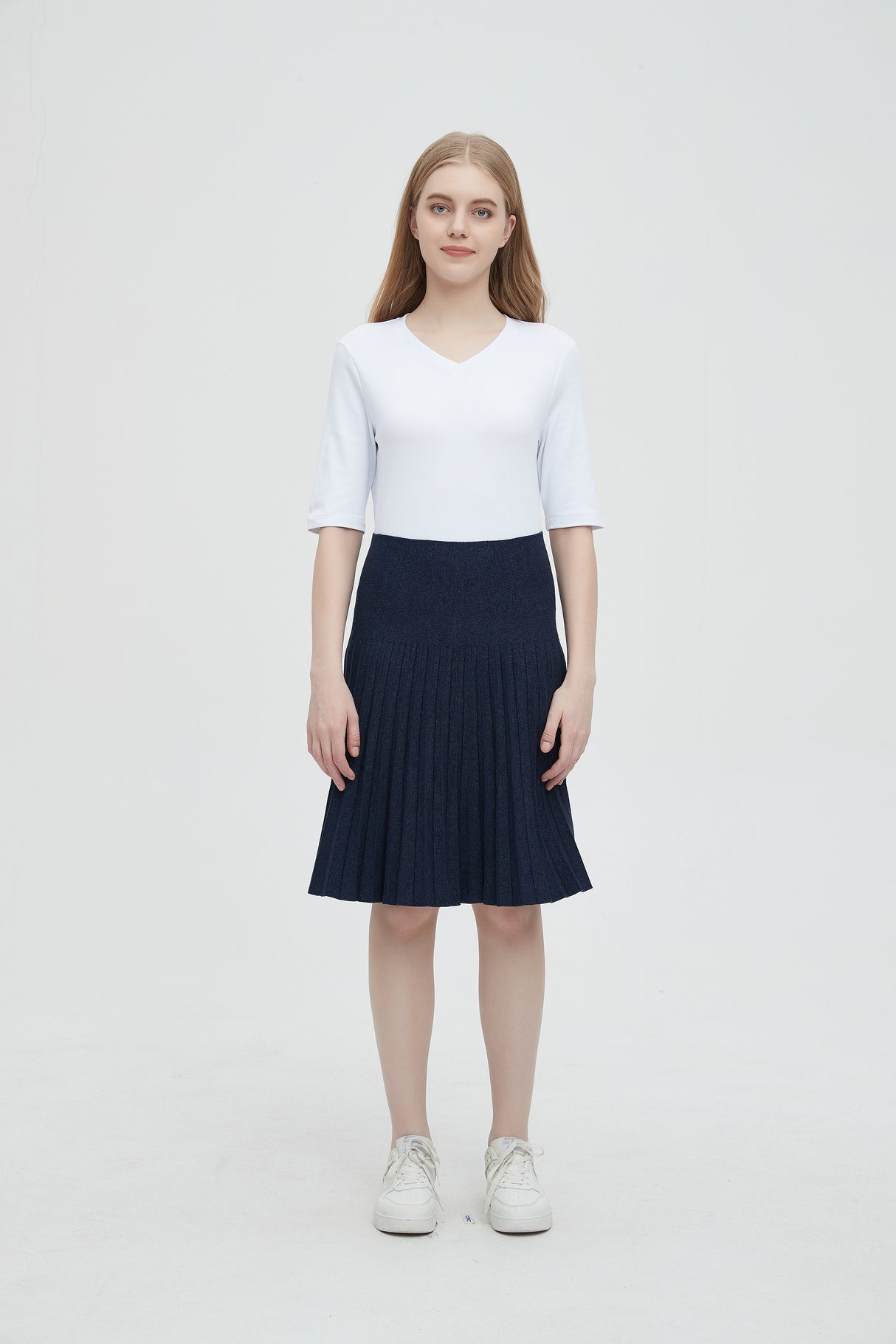 MM YEAR ROUND PLEATED - DENIM WASH. from Mia Mod