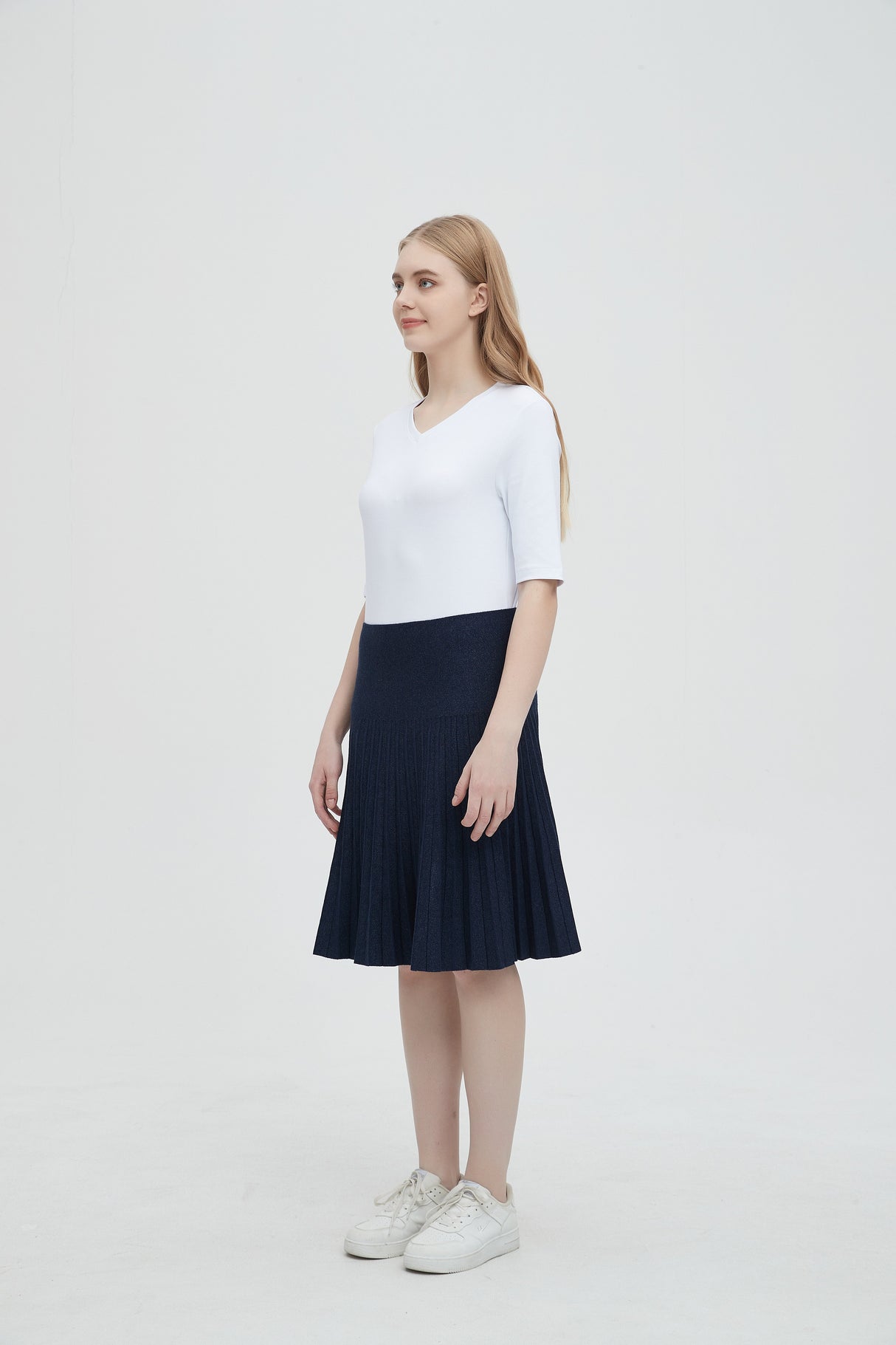 MM YEAR ROUND PLEATED - DENIM WASH. from Mia Mod