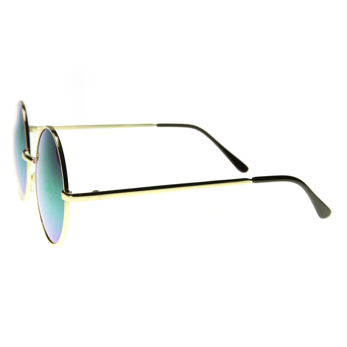Retro Hippie Round Flash Mirror Lens Metal Sunglasses 9636 from zeroUV