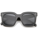 Bold Oversize Horned Rim Flat Lens Sunglasses A101 from zeroUV
