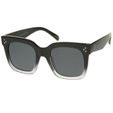 Bold Oversize Square Horned Rim Flat Lens Sunglasses A252 from zeroUV