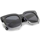 Bold Oversize Square Horned Rim Flat Lens Sunglasses A252 from zeroUV