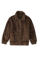 Brown Fleece Coat from MsDressly