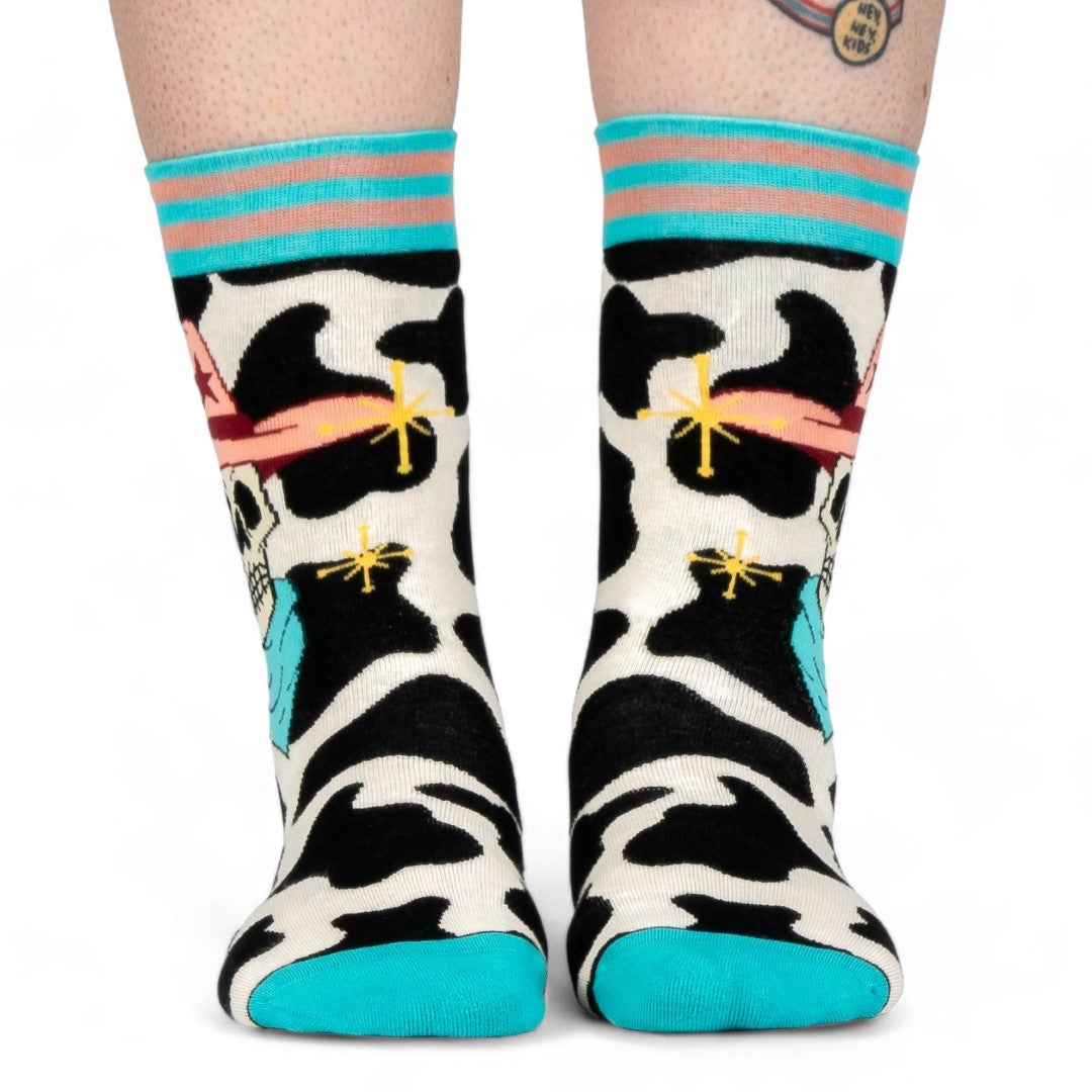 Disco Cowboy Crew Socks from FootClothes