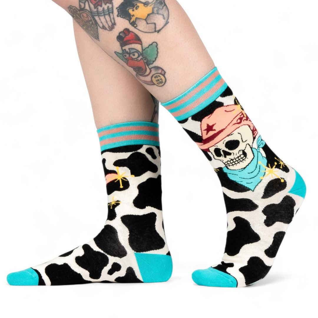 Disco Cowboy Crew Socks from FootClothes