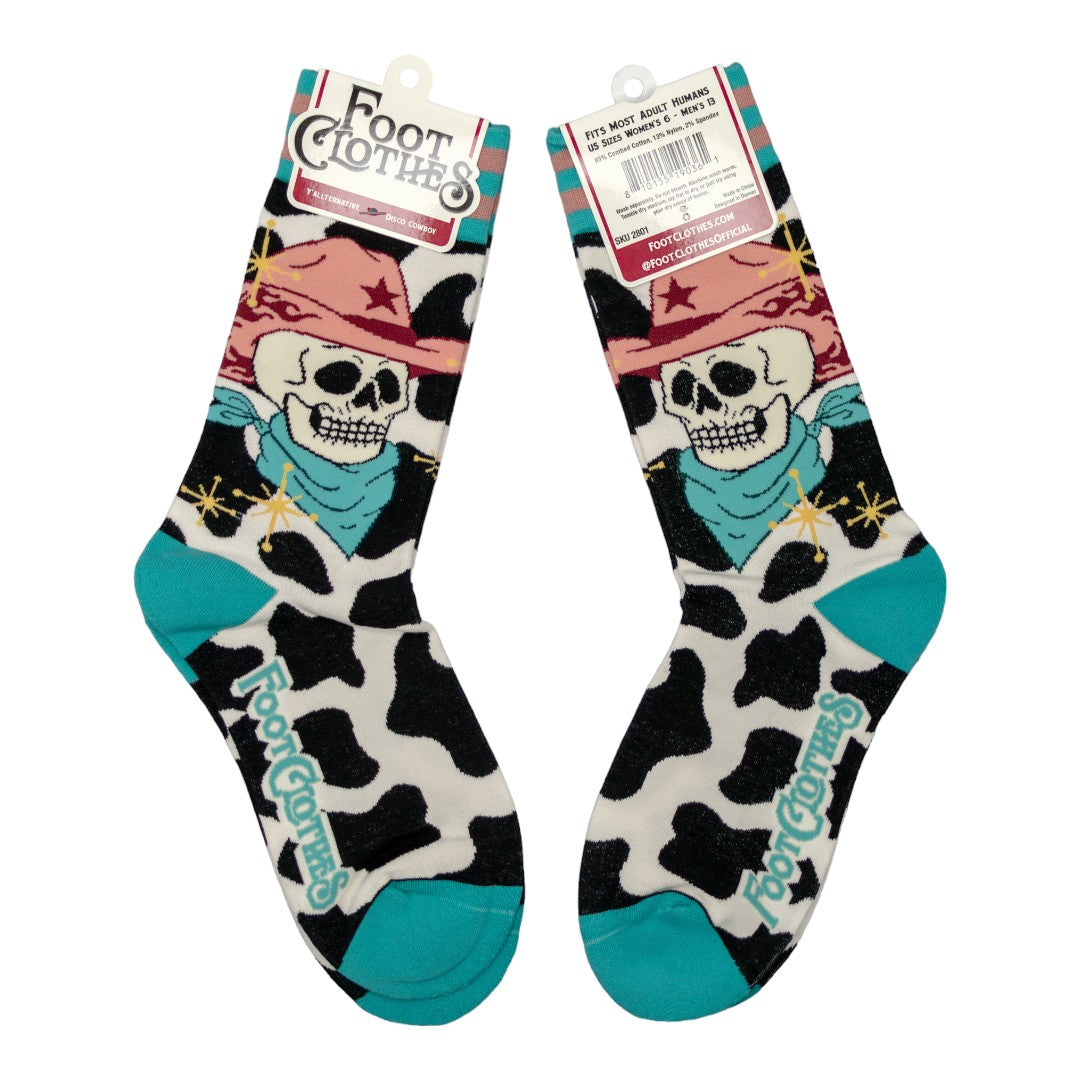 Disco Cowboy Crew Socks from FootClothes
