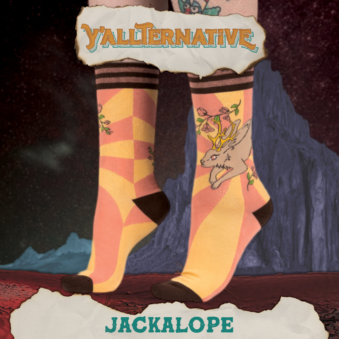 Jackalope Crew Socks from FootClothes