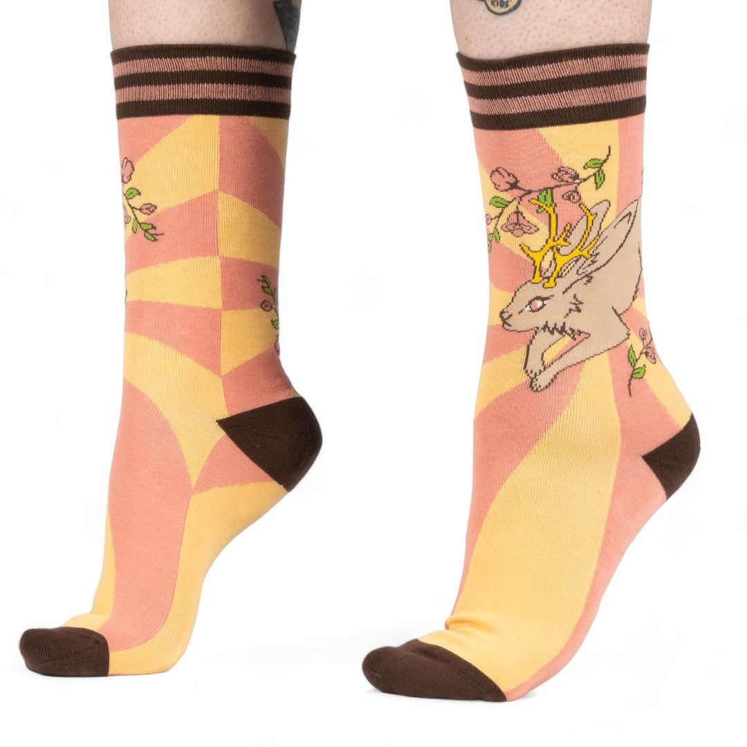 Jackalope Crew Socks from FootClothes