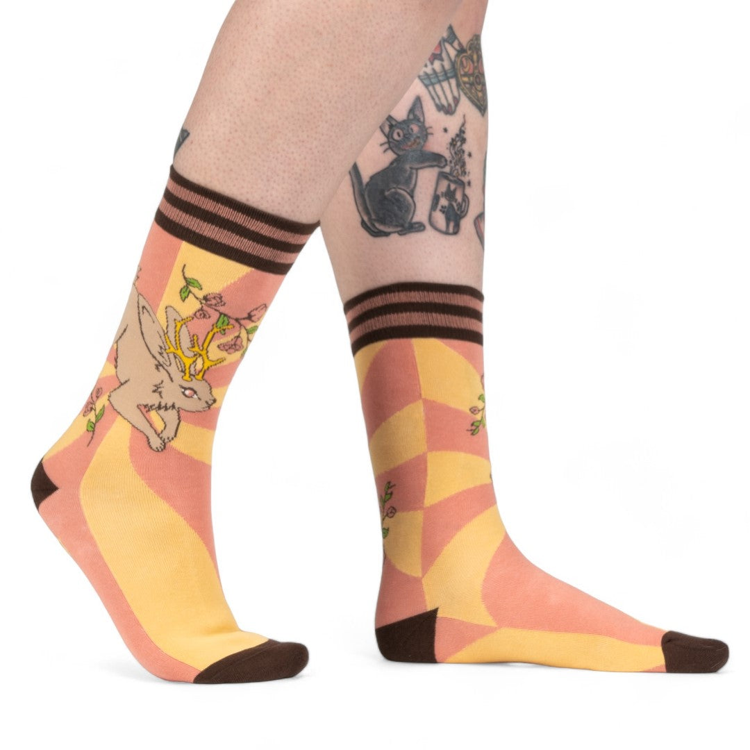 Jackalope Crew Socks from FootClothes