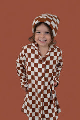 COPPER CHECKERS DREAM BEANIE from DREAM BIG LITTLE CO