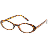 Women's Retro Dapper Small Oval Clear Lens Glasses C704 from zeroUV