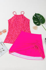 Mae Leopard Drawstring Side Tankini 2pcs Swimsuit from Threaded Pear