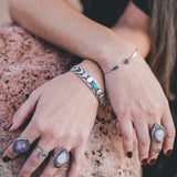 Moon Phases Cuff Bracelet | Turquoise from Hiouchi Jewels
