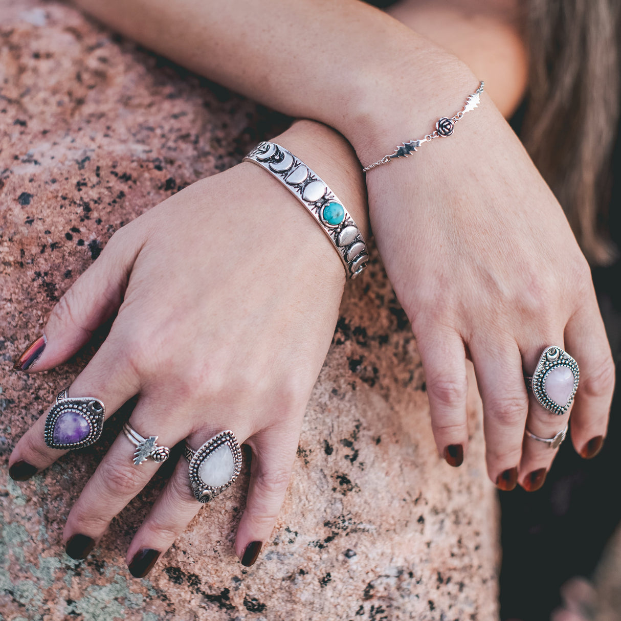 Moonlight Ring | Rainbow Quartz Crystal from Hiouchi Jewels