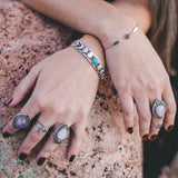 Moonlight Ring | Rainbow Quartz Crystal from Hiouchi Jewels