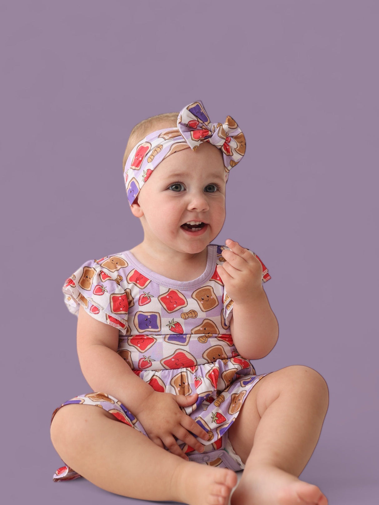 EXCLUSIVE PEANUT BUTTER JELLY TIME DREAM CAP SLEEVE BODYSUIT DRESS from DREAM BIG LITTLE CO