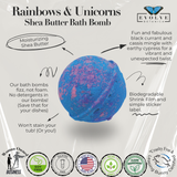 Bath Bomb - Rainbows & Unicorns from Evolve Botanica