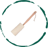 Natural Loofah Bath Brush w/Long Handle from BeNat