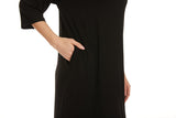 MM EVERYTHING TSHIRT DRESS - BLACK CREW NECK from Mia Mod