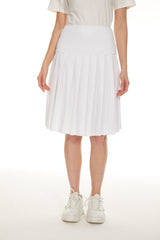 MM COTTON PLEATED SKIRT - WHITE from Mia Mod