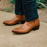 Cowboy Dress Boots | Mens Classic Round-Toe Boots (H7001-Tan) from Soto Boots