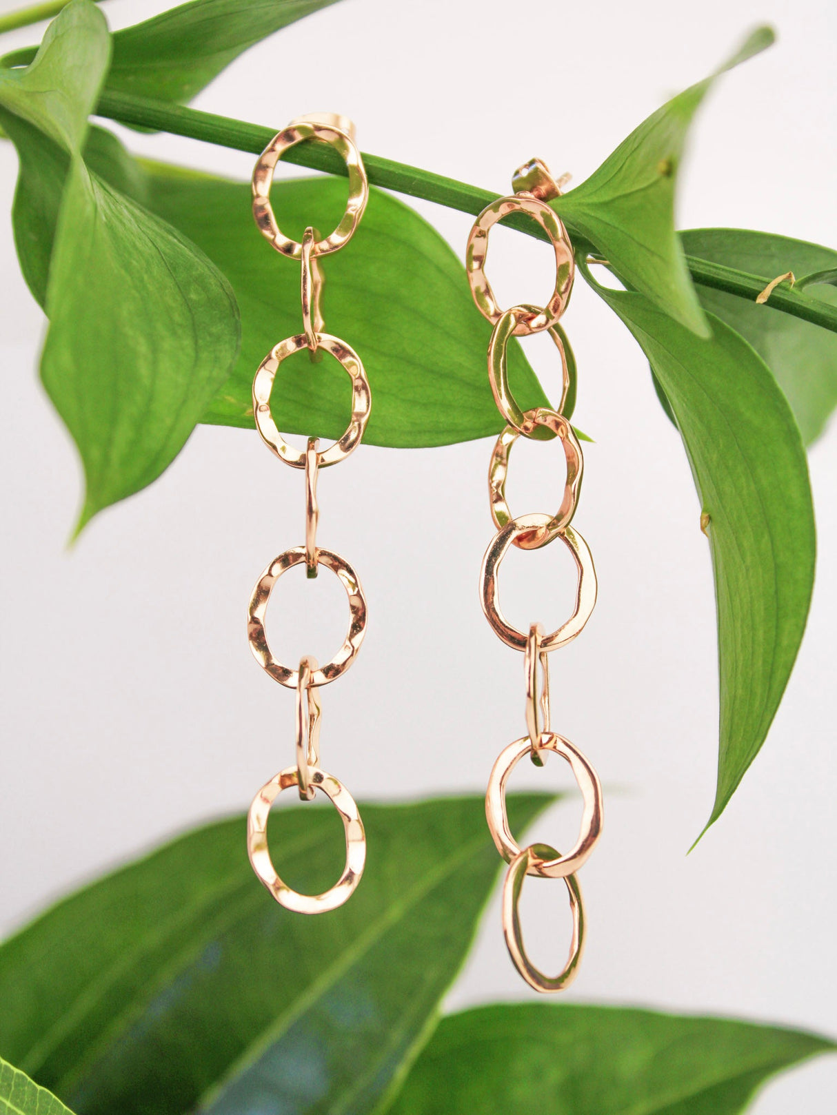 Organic Chain Link Earrings from Ash & Rose