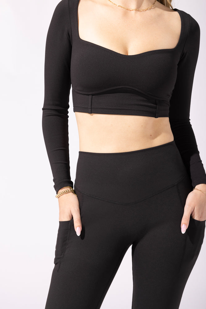 Supersculpt™ Bell Bottom with Pockets - Black from POPFLEX