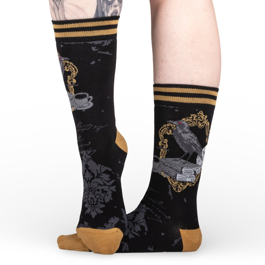 Raven's Grimoire Crew Socks from FootClothes