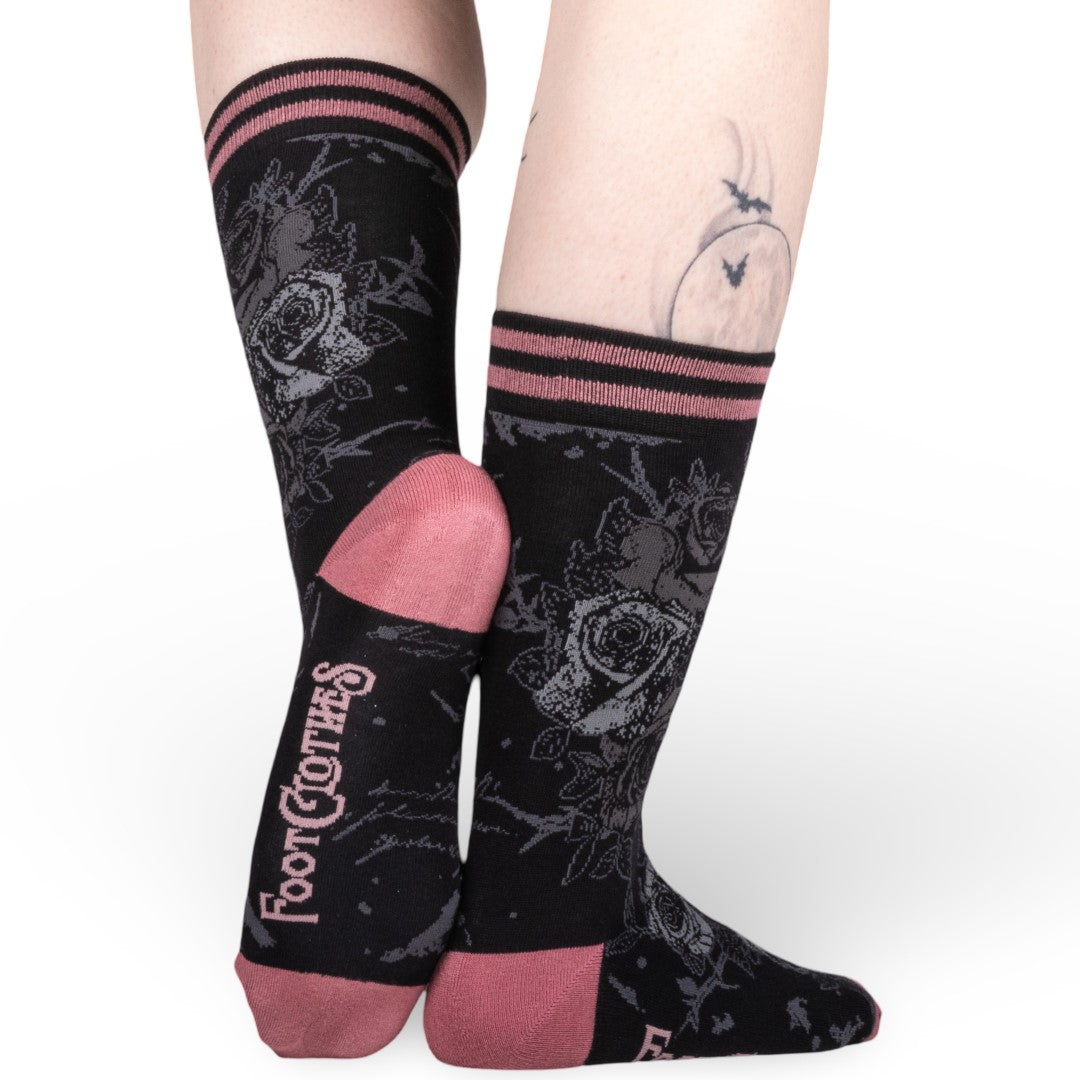 Eternal Roses Crew Socks from FootClothes