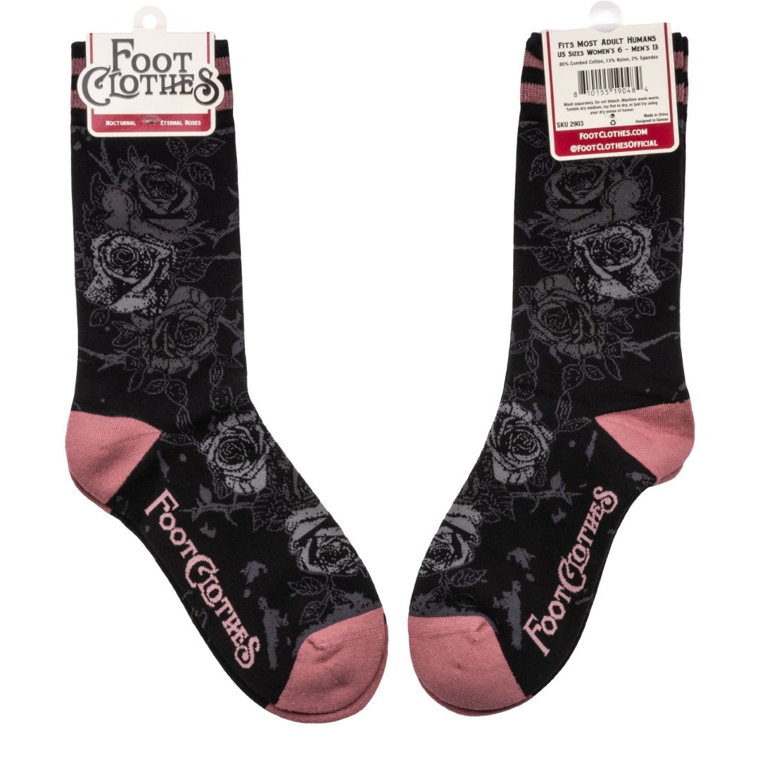Eternal Roses Crew Socks from FootClothes
