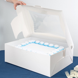 19" x 14" x 6 1/2" White Half Sheet Window Cake Box from Cake Craft Shoppe, LLC