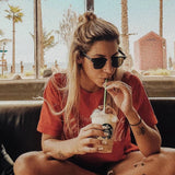 Indie Half Frame Horned Rim Vintage Inspired Sunglasses 2934 from zeroUV