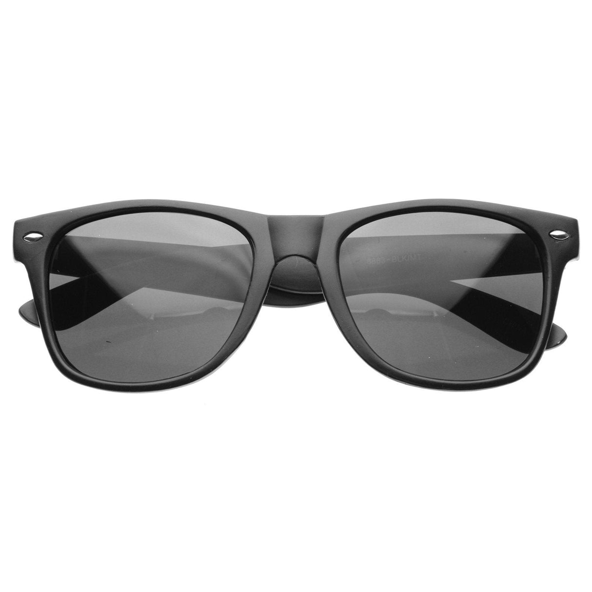 Hipster Street Wear Soft Rubber Matte Black Horned Rim Sunglasses 8350 from zeroUV