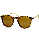 Dapper Key Hole Vintage Horned Rim Round Circle Indie Sunglasses 8943 from zeroUV