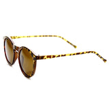 Dapper Key Hole Vintage Horned Rim Round Circle Indie Sunglasses 8943 from zeroUV