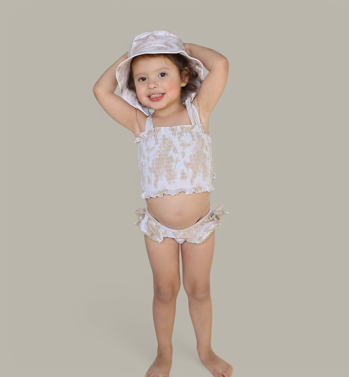 SANDY SHORES DREAM SMOCKED TWO PIECE SWIM SUIT from DREAM BIG LITTLE CO