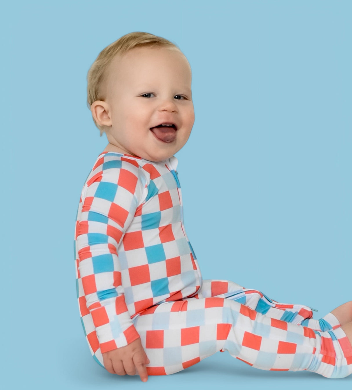 USA CHECKERS DREAM ROMPER from DREAM BIG LITTLE CO