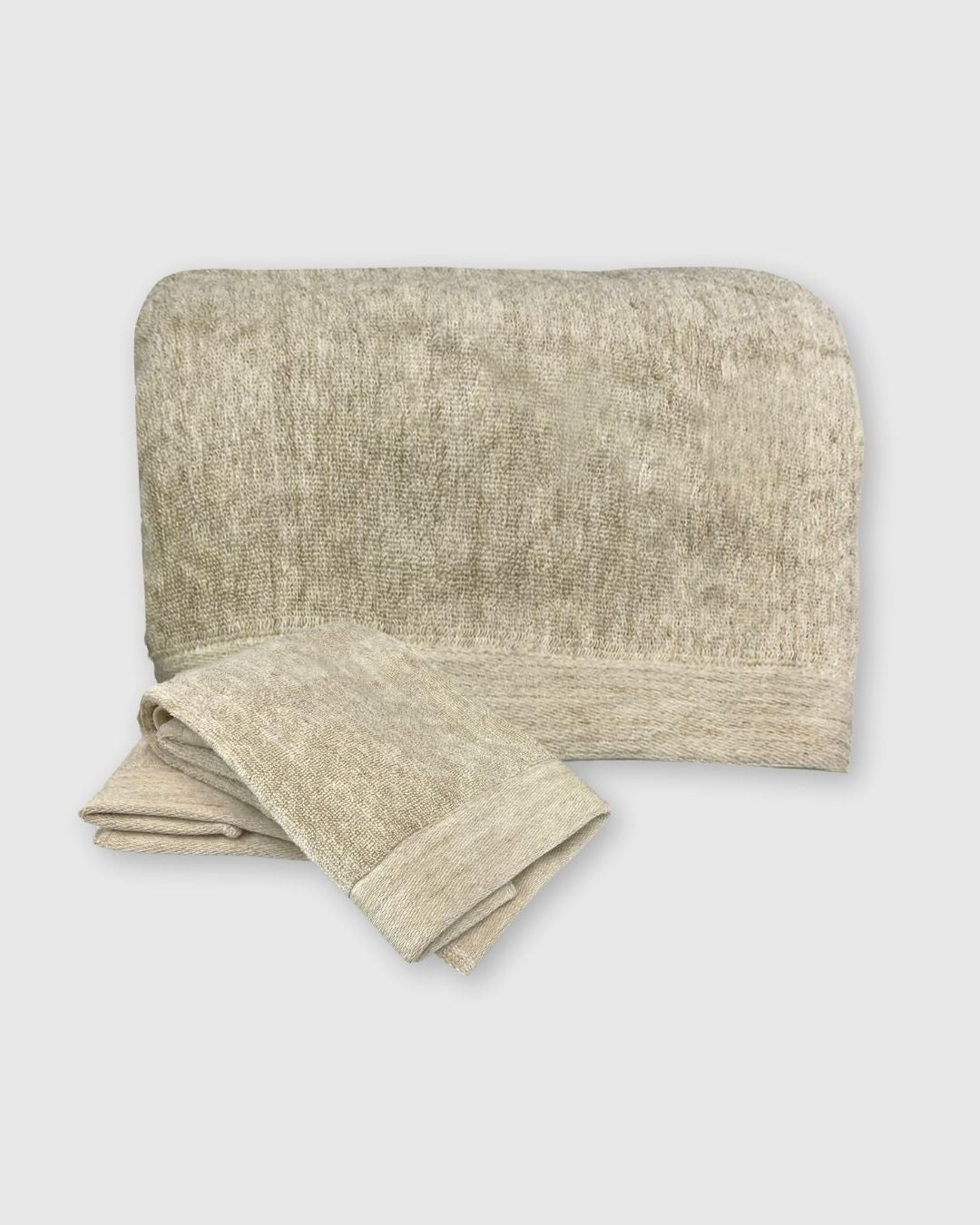 Melange Bamboo Cotton Bath Sheet 3 Piece Set - Sand from BedVoyage