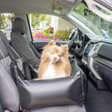 PupProtector™ Faux Leather Memory Foam Dog Car Bed -  Black From Paw.com