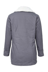 Casual Denim Coat with Plush Lining from MsDressly