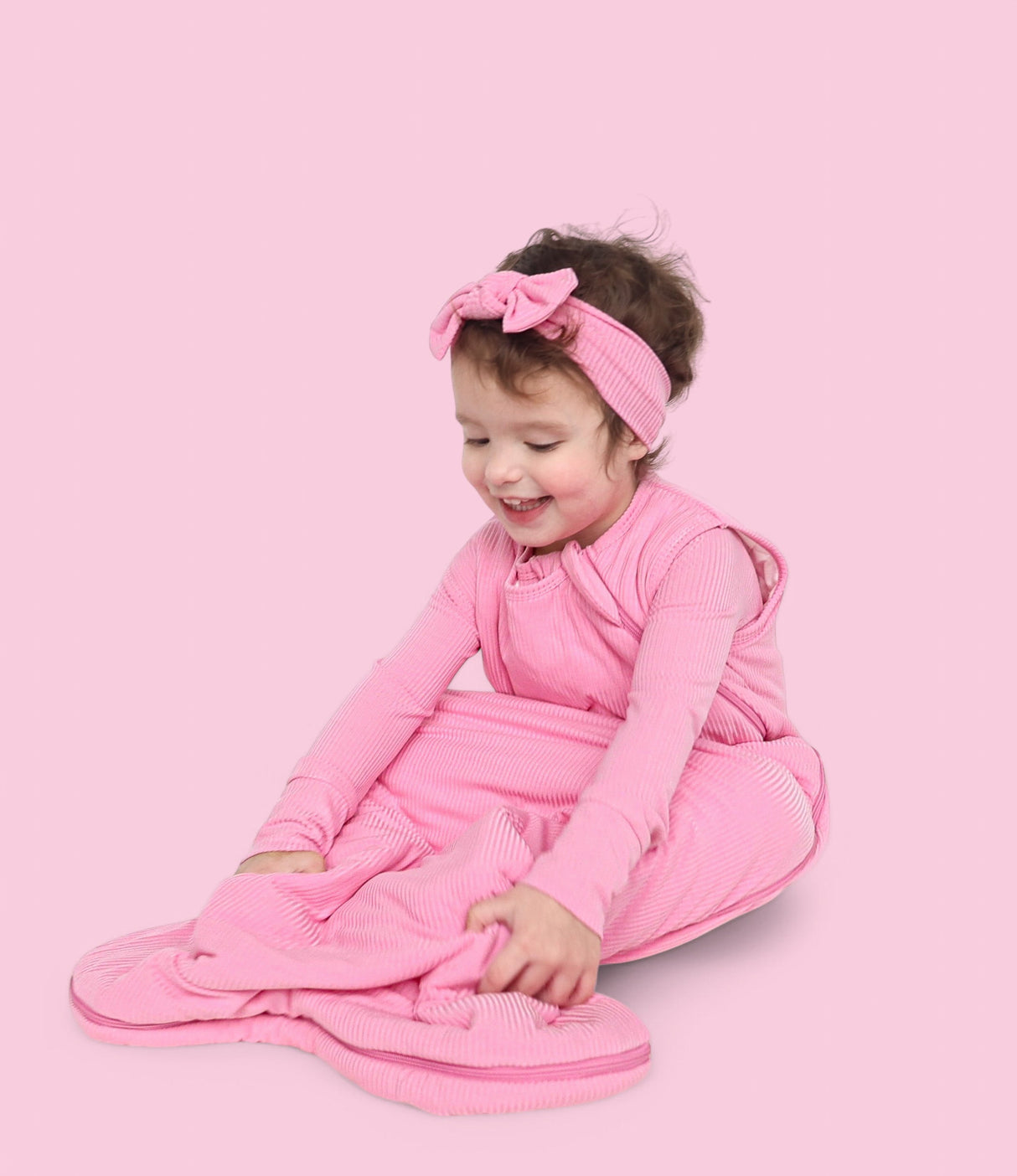 BELLA PINK RIB DREAM SLEEP SACK from DREAM BIG LITTLE CO