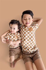 EXCLUSIVE SANDY BEACH CHECKERS DREAM POCKET TEE from DREAM BIG LITTLE CO
