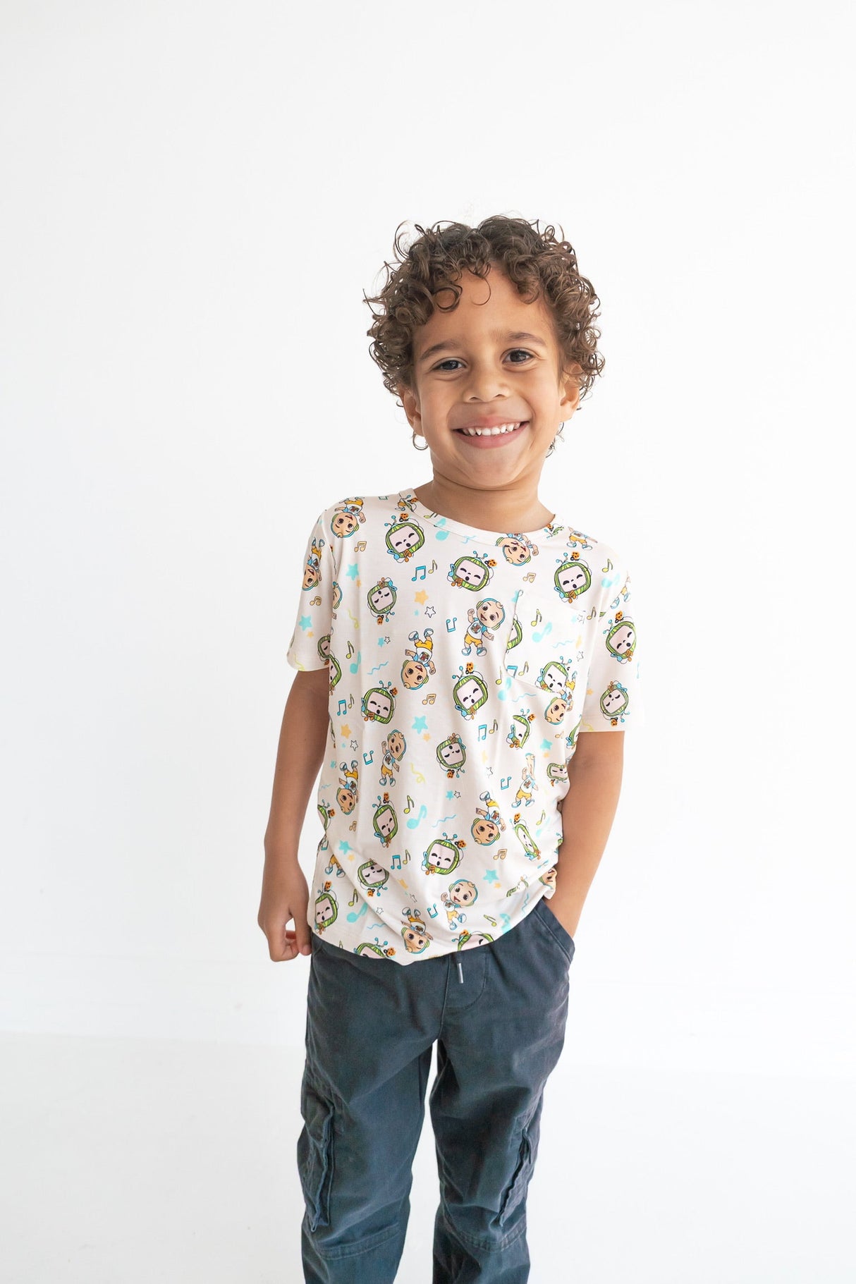 Dream Big Little Co x CoComelon JJ MUSICAL MELON DREAM POCKET TEE from DREAM BIG LITTLE CO