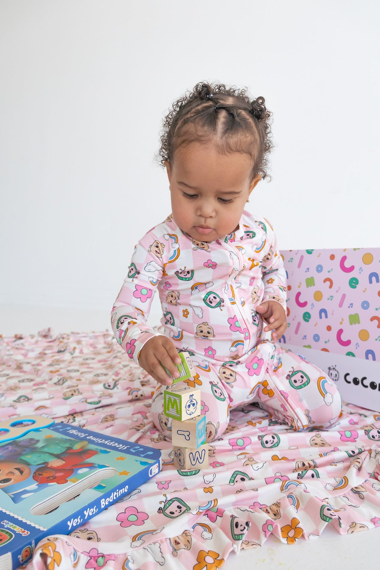 Dream Big Little Co x CoComelon JJ RAINBOW CHECKERS DREAM ROMPER from DREAM BIG LITTLE CO