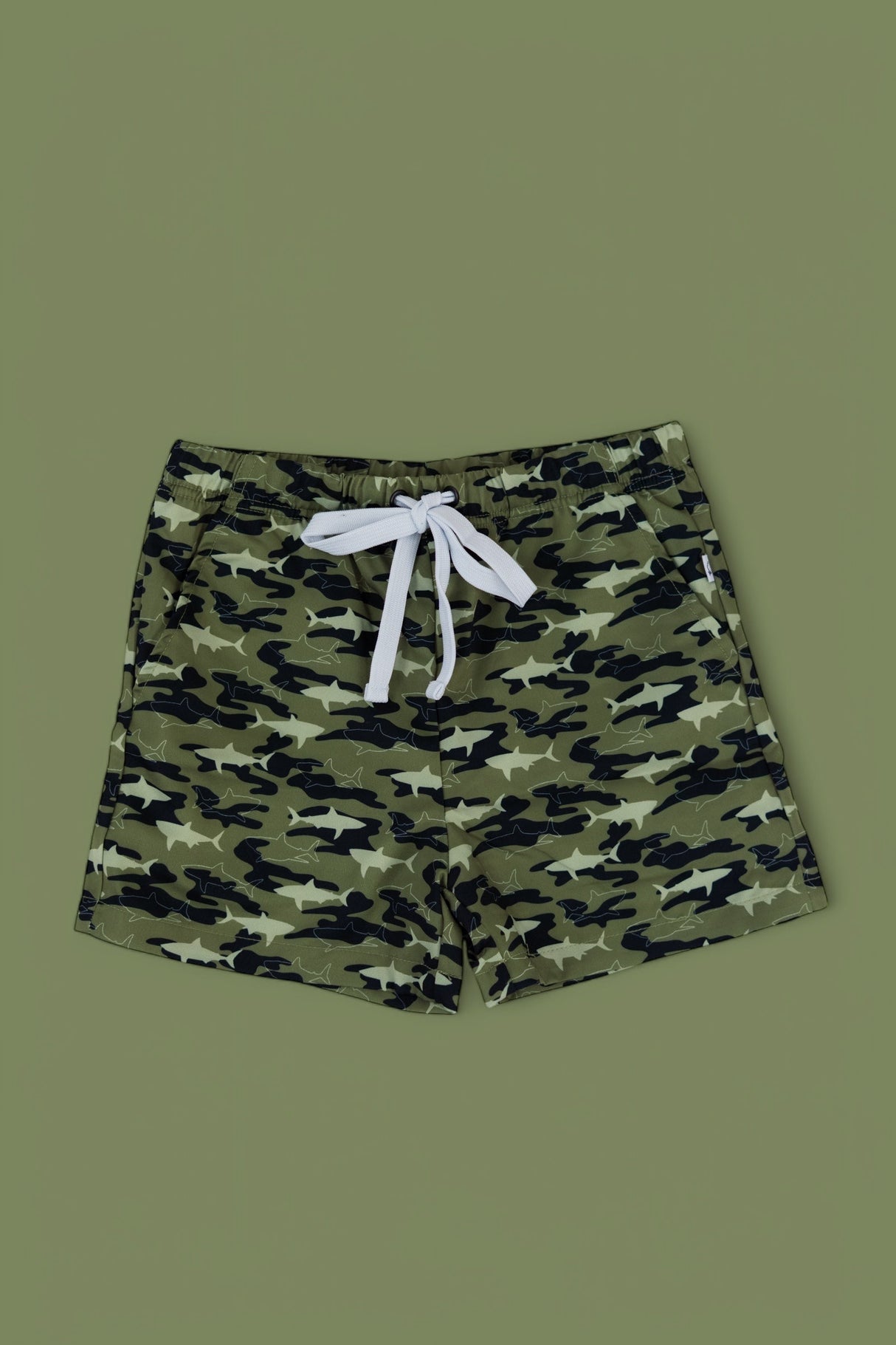 CAMO SHARK BOY'S DREAM SWIM TRUNKS from DREAM BIG LITTLE CO